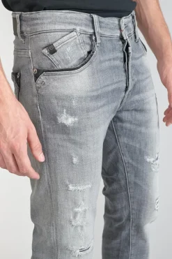 Homme Le Temps des Cerises Coupe Adjusted-Triolet 700/11 Adjusted Jeans Destroy Gris N°2