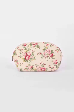 Femme Le Temps des Cerises Sacs & Portefeuilles-Trousse De Toilette Mary A Motif Fleuri Rose