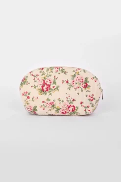 Femme Le Temps des Cerises Sacs & Portefeuilles-Trousse De Toilette Mary A Motif Fleuri Rose