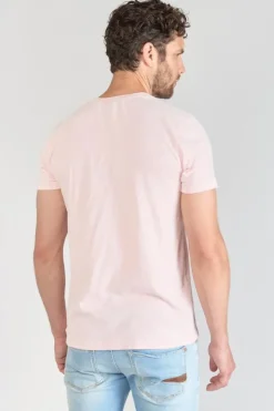 Homme Le Temps des Cerises T-Shirts & Polos-T-Shirt Brezol Rose Clair
