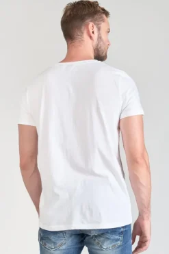 Homme Le Temps des Cerises T-Shirts & Polos-T-Shirt Brown Blanc