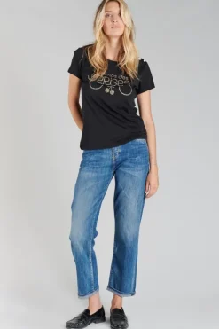 Femme Le Temps des Cerises T-Shirts & Débardeurs-T-Shirt Carole Noir Imprime