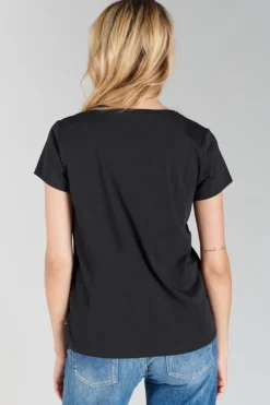 Femme Le Temps des Cerises T-Shirts & Débardeurs-T-Shirt Carole Noir Imprime