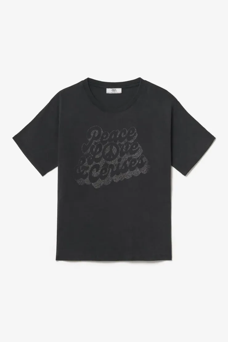 Femme Le Temps des Cerises T-Shirts & Débardeurs-T-Shirt Cassio Noir