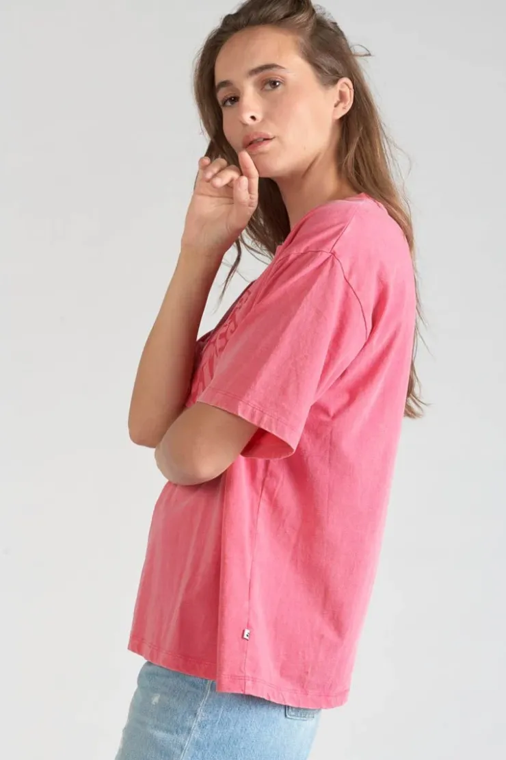 Femme Le Temps des Cerises T-Shirts & Débardeurs-T-Shirt Cassio Rose Delave