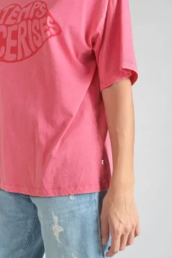 Femme Le Temps des Cerises T-Shirts & Débardeurs-T-Shirt Cassio Rose Delave