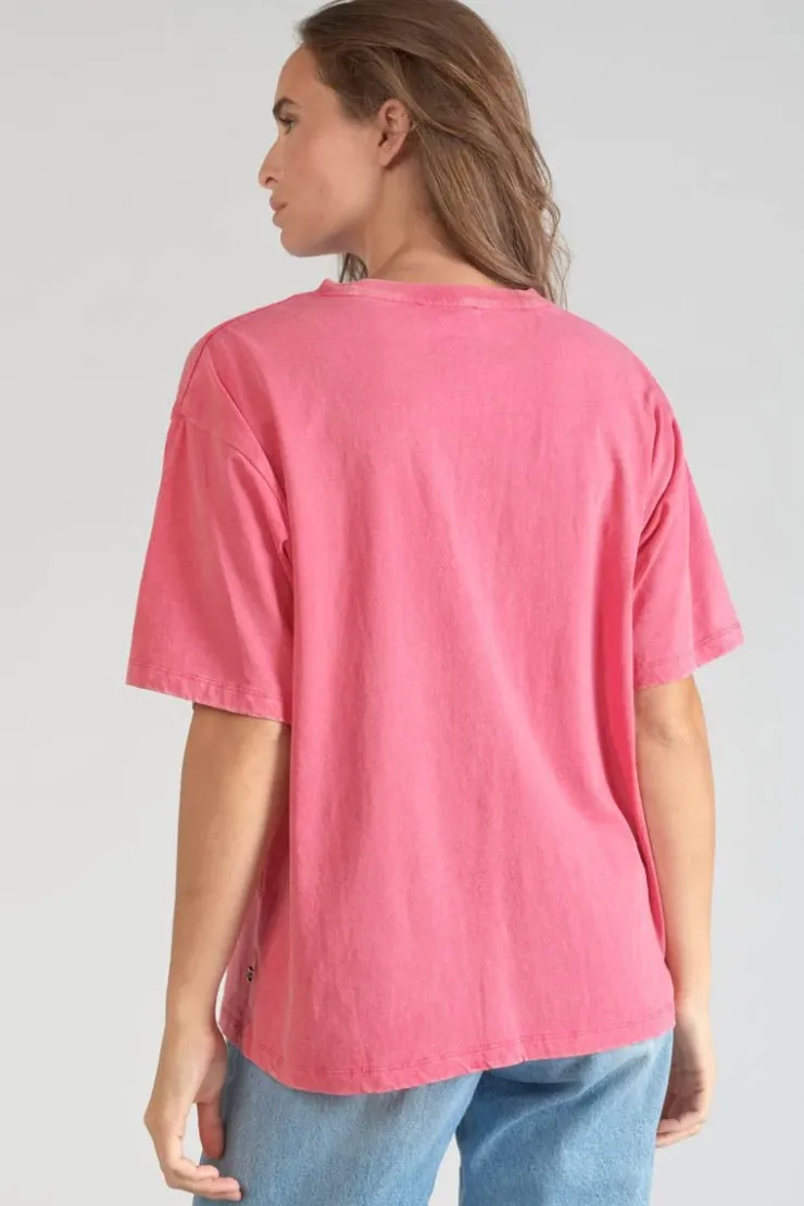 Femme Le Temps des Cerises T-Shirts & Débardeurs-T-Shirt Cassio Rose Delave