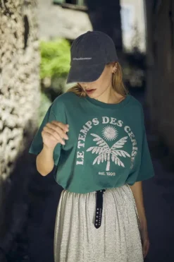 Femme Le Temps des Cerises T-Shirts & Débardeurs-T-Shirt Cassio Vert Sapin