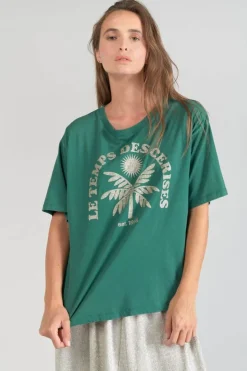 Femme Le Temps des Cerises T-Shirts & Débardeurs-T-Shirt Cassio Vert Sapin