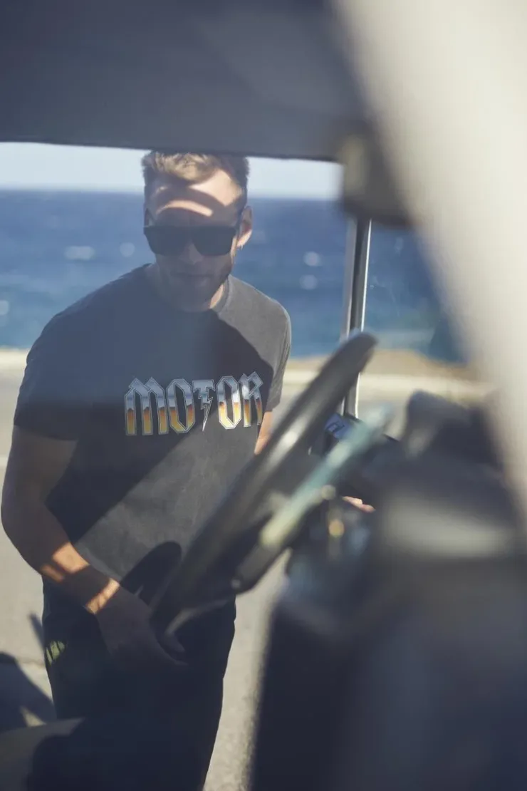 Homme Le Temps des Cerises T-Shirts & Polos-T-Shirt Gabrent Gris Delave Imprime