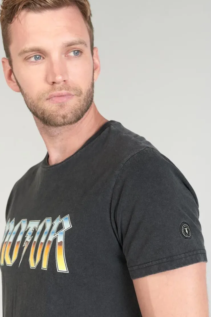 Homme Le Temps des Cerises T-Shirts & Polos-T-Shirt Gabrent Gris Delave Imprime