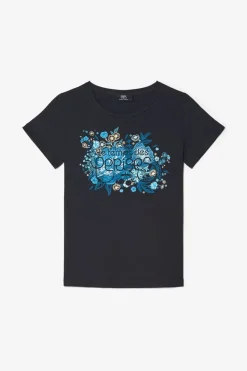 Femme Le Temps des Cerises T-Shirts & Débardeurs-T-Shirt Gracy Noir Imprime