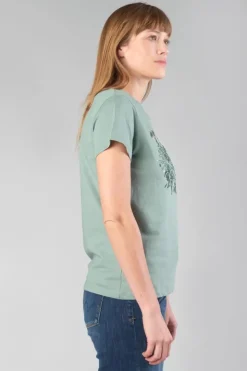 Femme Le Temps des Cerises T-Shirts & Débardeurs-T-Shirt Gracy Vert Imprime