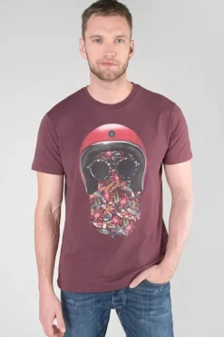 Homme Le Temps des Cerises T-Shirts & Polos-T-Shirt Gregor Lie De Vin Imprime