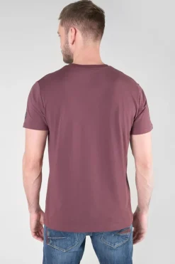 Homme Le Temps des Cerises T-Shirts & Polos-T-Shirt Gregor Lie De Vin Imprime