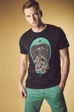 Homme Le Temps des Cerises T-Shirts & Polos-T-Shirt Gregor Noir Imprime