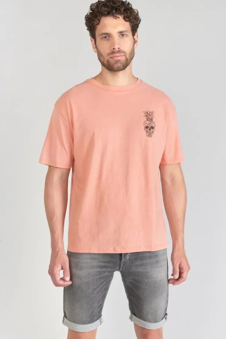 Homme Le Temps des Cerises T-Shirts & Polos-T-Shirt Holo Corail Imprime
