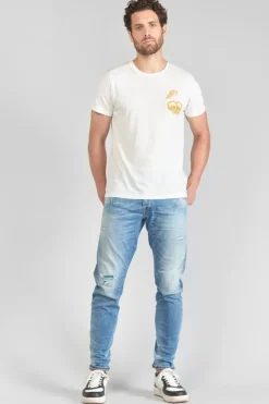 Homme Le Temps des Cerises T-Shirts & Polos-T-Shirt Ian Blanc Imprime