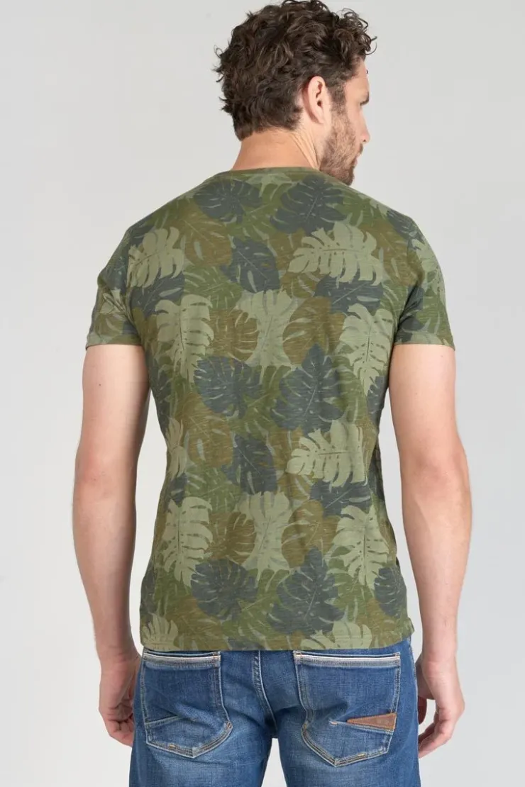 Homme Le Temps des Cerises T-Shirts & Polos-T-Shirt Jung A Motif Jungle Kaki