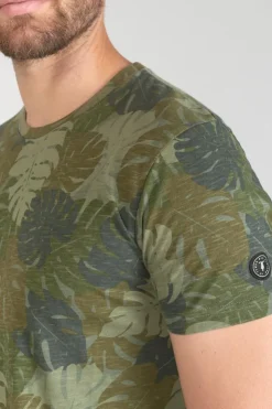 Homme Le Temps des Cerises T-Shirts & Polos-T-Shirt Jung A Motif Jungle Kaki