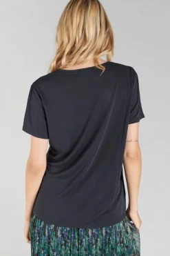 Femme Le Temps des Cerises T-Shirts & Débardeurs-T-Shirt Lola Noir