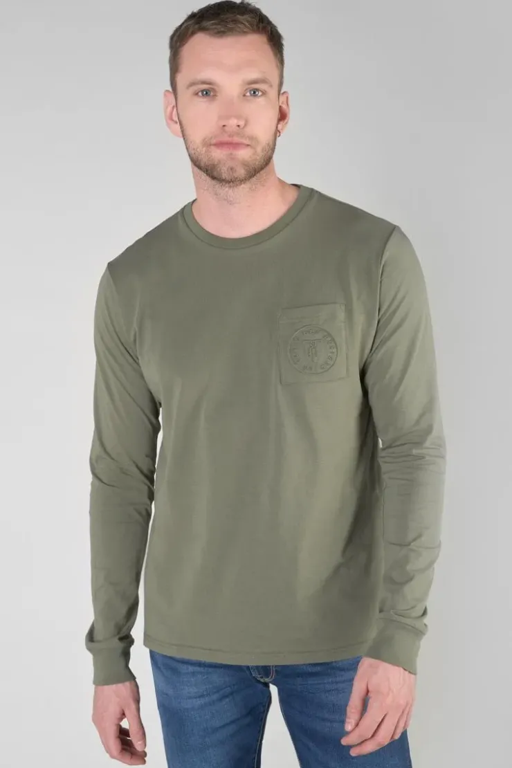 Homme Le Temps des Cerises T-Shirts & Polos-T-Shirt Manches Longues Laia Kaki