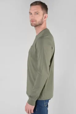 Homme Le Temps des Cerises T-Shirts & Polos-T-Shirt Manches Longues Laia Kaki