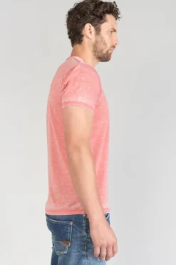 Homme Le Temps des Cerises T-Shirts & Polos-T-Shirt Mavoc Rouge Chine Delave