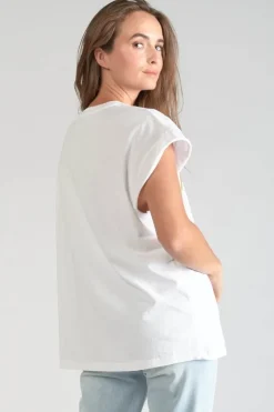 Femme Le Temps des Cerises T-Shirts & Débardeurs-T-Shirt Miya Blanc Imprime