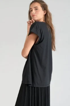 Femme Le Temps des Cerises T-Shirts & Débardeurs-T-Shirt Miya Noir Imprime