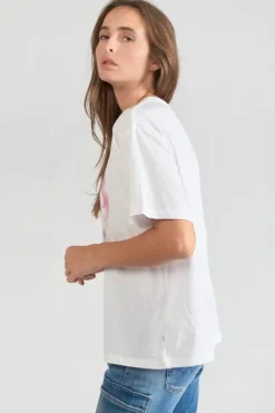 Femme Le Temps des Cerises T-Shirts & Débardeurs-T-Shirt Moona Blanc Imprime