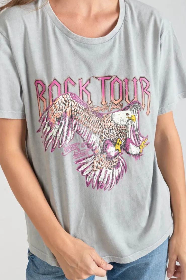 Femme Le Temps des Cerises T-Shirts & Débardeurs-T-Shirt Nixon Gris Clair Delave