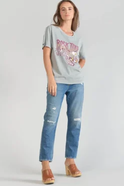 Femme Le Temps des Cerises T-Shirts & Débardeurs-T-Shirt Nixon Gris Clair Delave