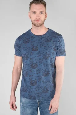 Homme Le Temps des Cerises T-Shirts & Polos-T-Shirt Pagan Bleu A Motif