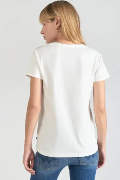 Femme Le Temps des Cerises T-Shirts & Débardeurs-T-Shirt Savana Blanc Imprime