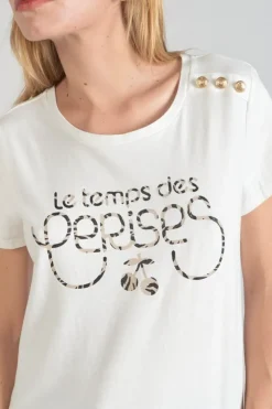 Femme Le Temps des Cerises T-Shirts & Débardeurs-T-Shirt Savana Blanc Imprime