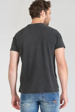 Homme Le Temps des Cerises T-Shirts & Polos-T-Shirt Stipe Gris Delave Imprime