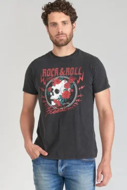 Homme Le Temps des Cerises T-Shirts & Polos-T-Shirt Stipe Gris Delave Imprime