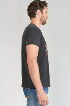 Homme Le Temps des Cerises T-Shirts & Polos-T-Shirt Stipe Gris Delave Imprime