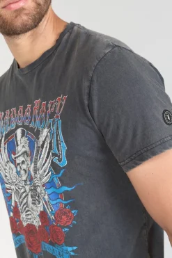 Homme Le Temps des Cerises T-Shirts & Polos-T-Shirt Tije Gris Delave Imprime