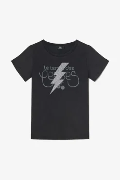 Femme Le Temps des Cerises T-Shirts & Débardeurs-T-Shirt Tonito Noir Imprime