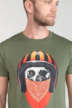 Homme Le Temps des Cerises T-Shirts & Polos-T-Shirt Veigar Kaki Imprime