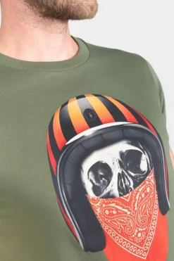 Homme Le Temps des Cerises T-Shirts & Polos-T-Shirt Veigar Kaki Imprime