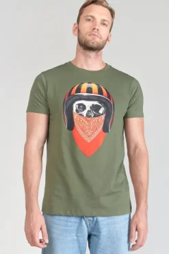 Homme Le Temps des Cerises T-Shirts & Polos-T-Shirt Veigar Kaki Imprime