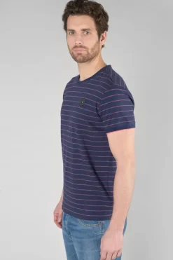 Homme Le Temps des Cerises T-Shirts & Polos-T-Shirt Velas Bleu Marine A Rayures