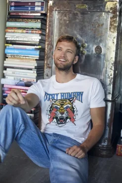 Homme Le Temps des Cerises T-Shirts & Polos-T-Shirt Yair Blanc Imprime