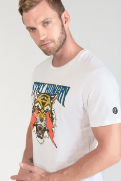 Homme Le Temps des Cerises T-Shirts & Polos-T-Shirt Yair Blanc Imprime