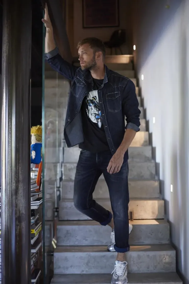 Homme Le Temps des Cerises Coupe Adjusted-Turcat 700/11 Adjusted Jeans Bleu-Noir N°2