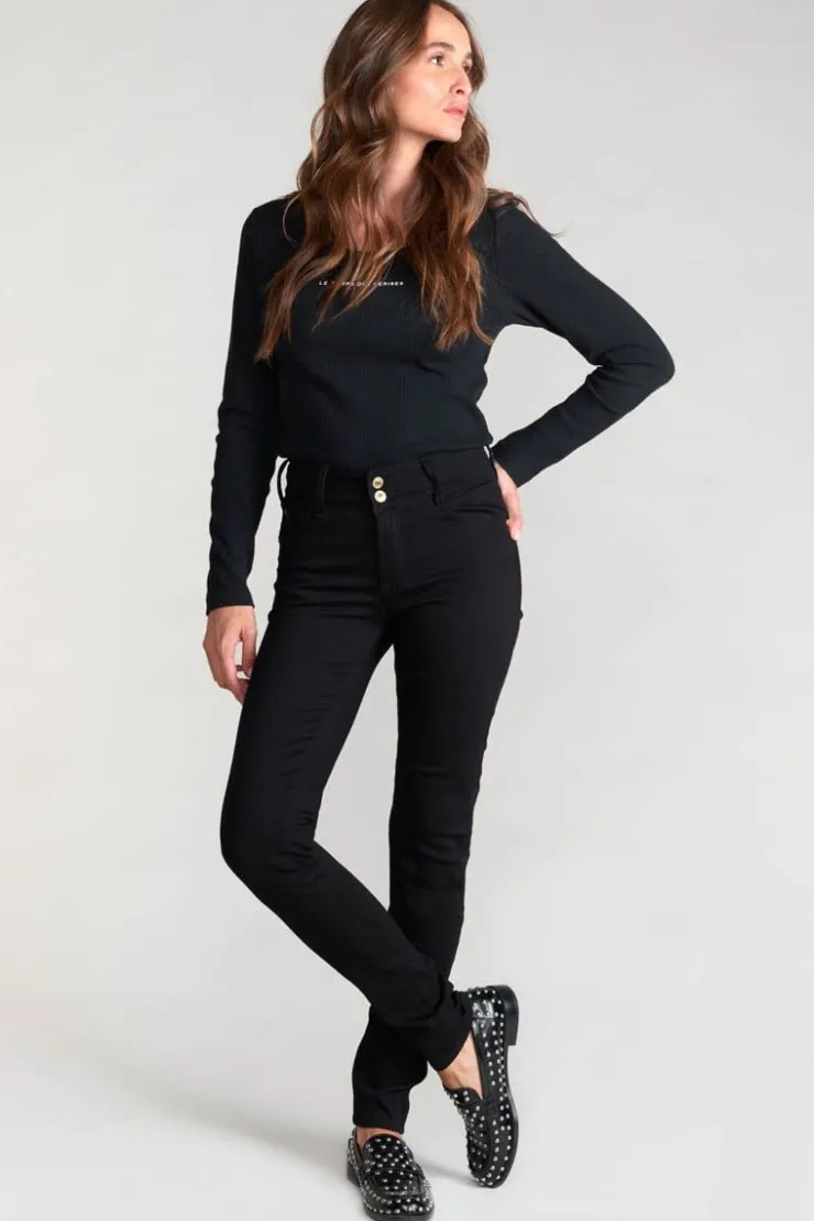 Femme Le Temps des Cerises Coupe Slim-Ultra Pulp Slim Taille Haute Jeans Noir N°0