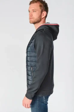 Homme Le Temps des Cerises Vestes & Manteaux-Veste Bi-Matiere Thol Bleu Marine